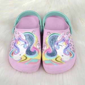 unicorn crocs size 13